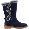 Hush Puppies Megan Suède Dames Marineblauwe Laarzen