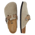 Birkenstock Boston Dames Taupe Suède Klompen