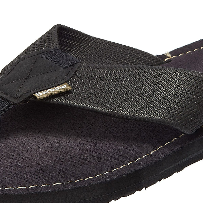 Barbour Toeman Heren Zwarte Teenslippers