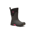 Muck Boots Arctic Ice Mid AGAT Rubberen Zwarte/Hete Roze Regenlaarzen