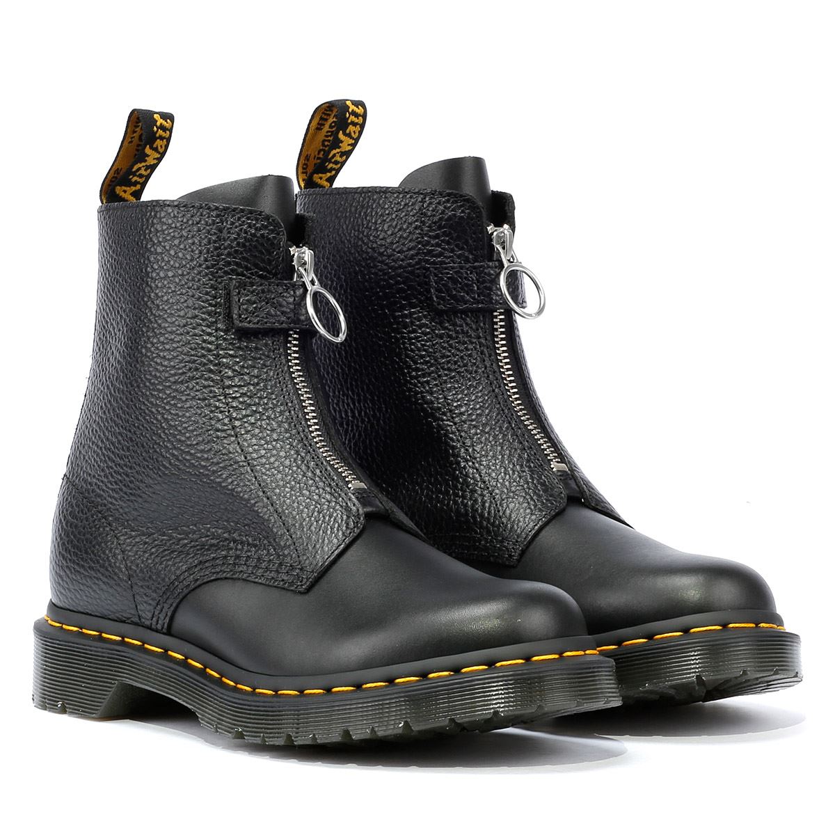 Dr. Martens 1460 Pascal Front Zip Leren Zwarte Dameslaarzen