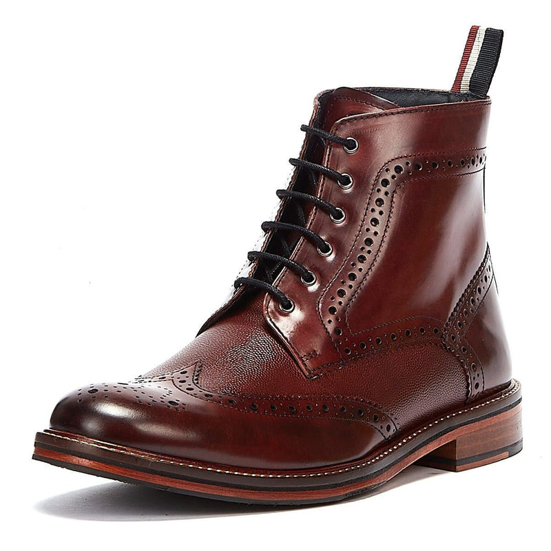 Ben Sherman Alfred Brogue Leren Herenlaarzen Rood