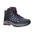 Cotswold Abbeydale Mid Dames Wandelschoenen Van Rubber In Marineblauw/Zwart/Fuchsia