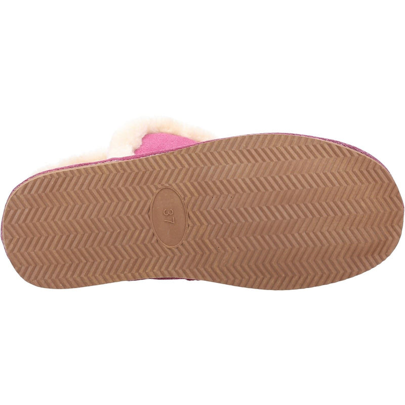 Hush Puppies Ashleigh Nepbont Dames Roze Pantoffels