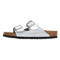 Birkenstock Arizona Birko Flor Dames Zilveren Sandalen