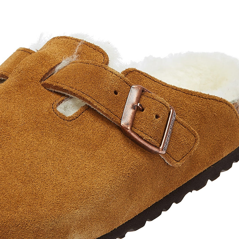 Birkenstock Boston nerts pantoffels in omgekeerd lam