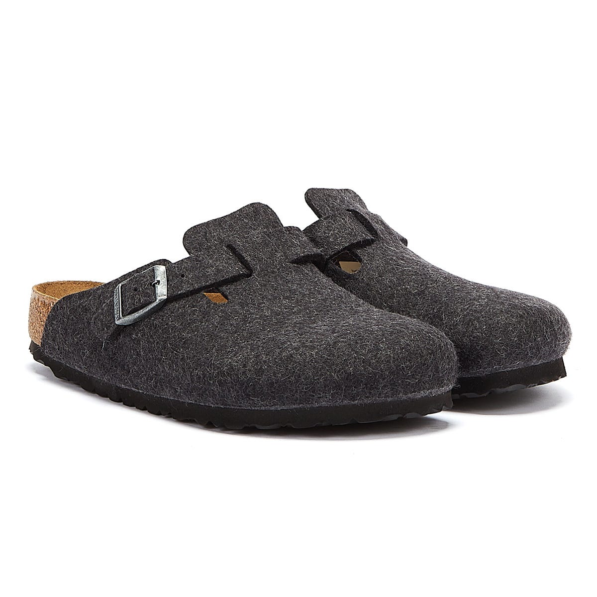 Birkenstock Boston Grijze Slippers