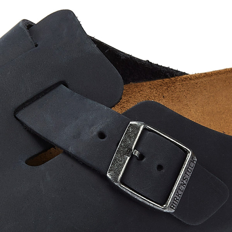 Birkenstock Boston Geolied Nubuck Zwart Slippers