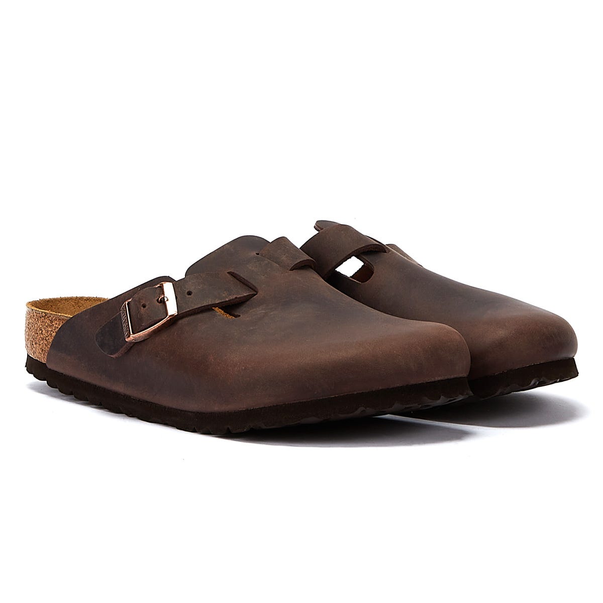 Birkenstock Boston Geolied Nubuck Habana Slippers