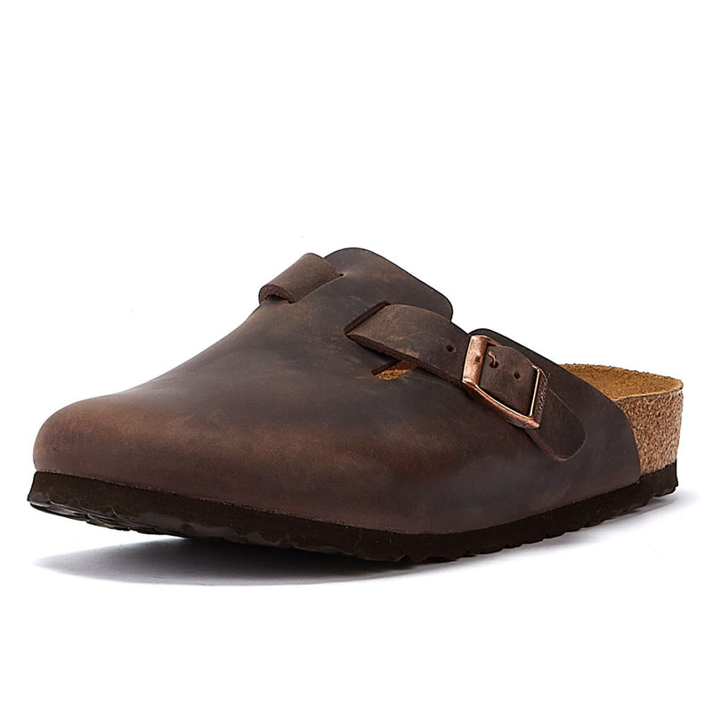 Birkenstock Boston Geolied Nubuck Habana Slippers