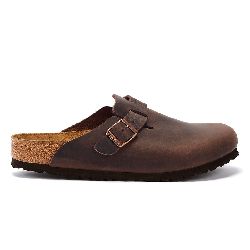 Birkenstock Boston Geolied Nubuck Habana Slippers