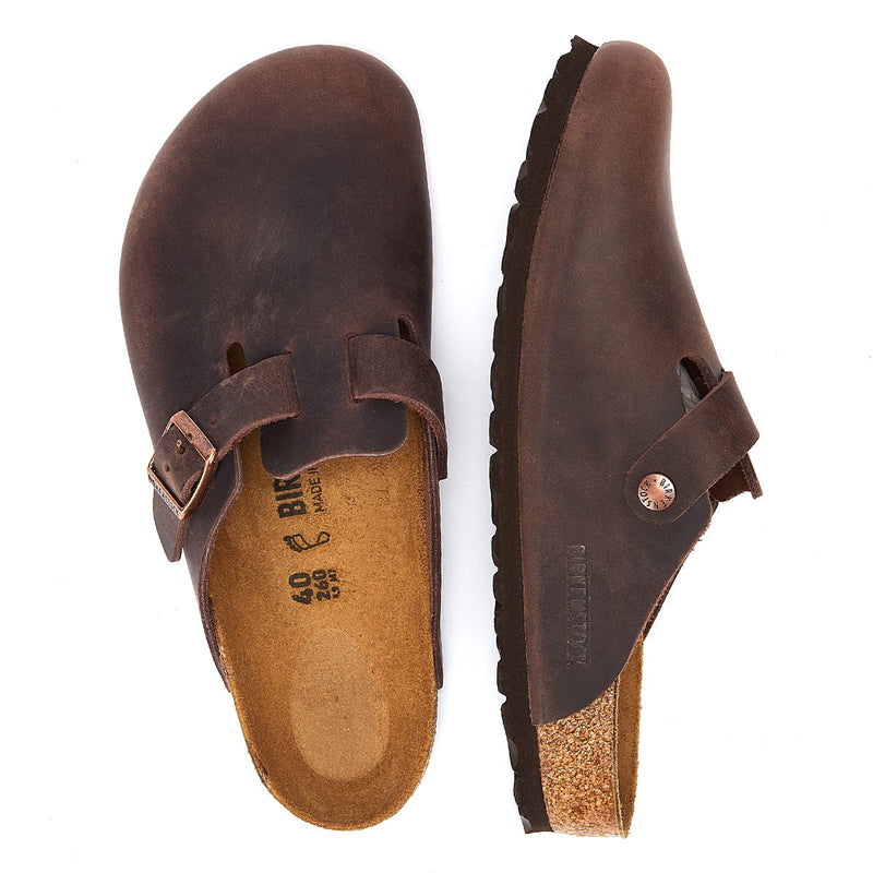 Birkenstock Boston Geolied Nubuck Habana Slippers