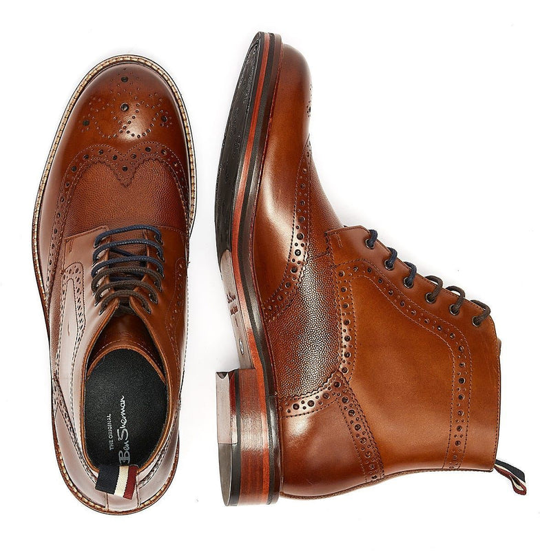 Ben Sherman Alfred Brogue Leren Bruine Herenlaarzen