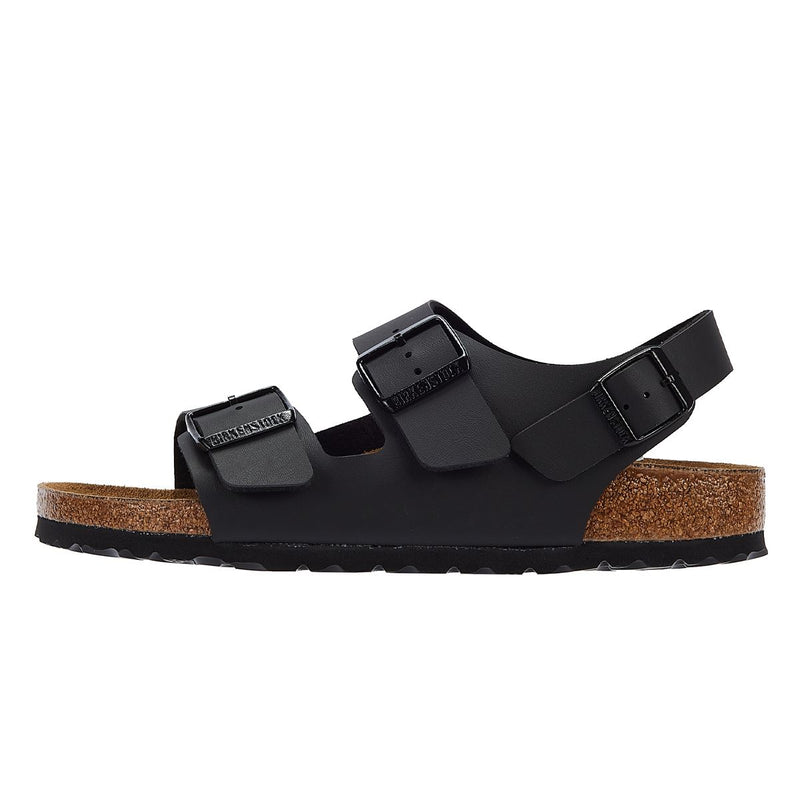 Birkenstock Milano Birko Flor Zwarte Leren Sandalen