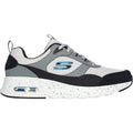 Skechers Skech-Air Court - Yatton Leren Heren Grijze/Meerkleurige Sneakers