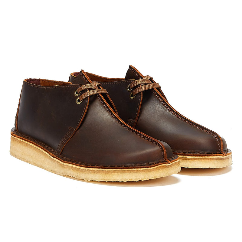 Clarks Originals Desert Trek Leder Heren Bijenwas Bruin Schoenen