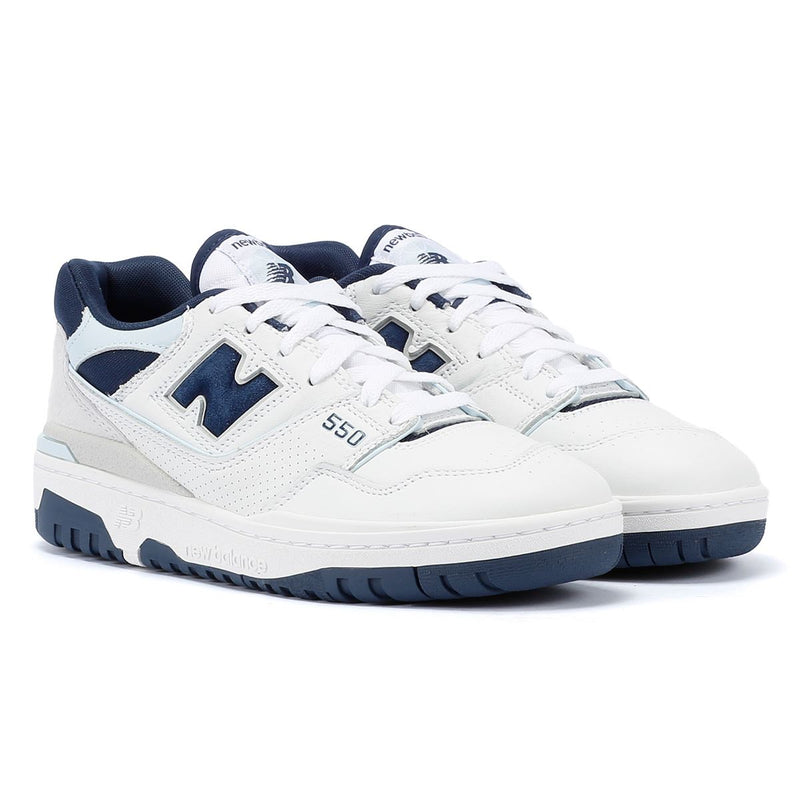 New Balance 550 Witte/Marineblauwe Sneakers