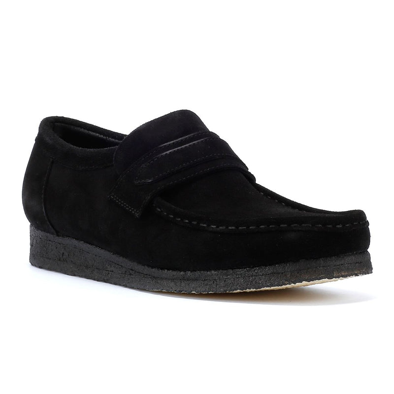 Clarks Originals Wallabee Heren Zwarte Suède Instappers