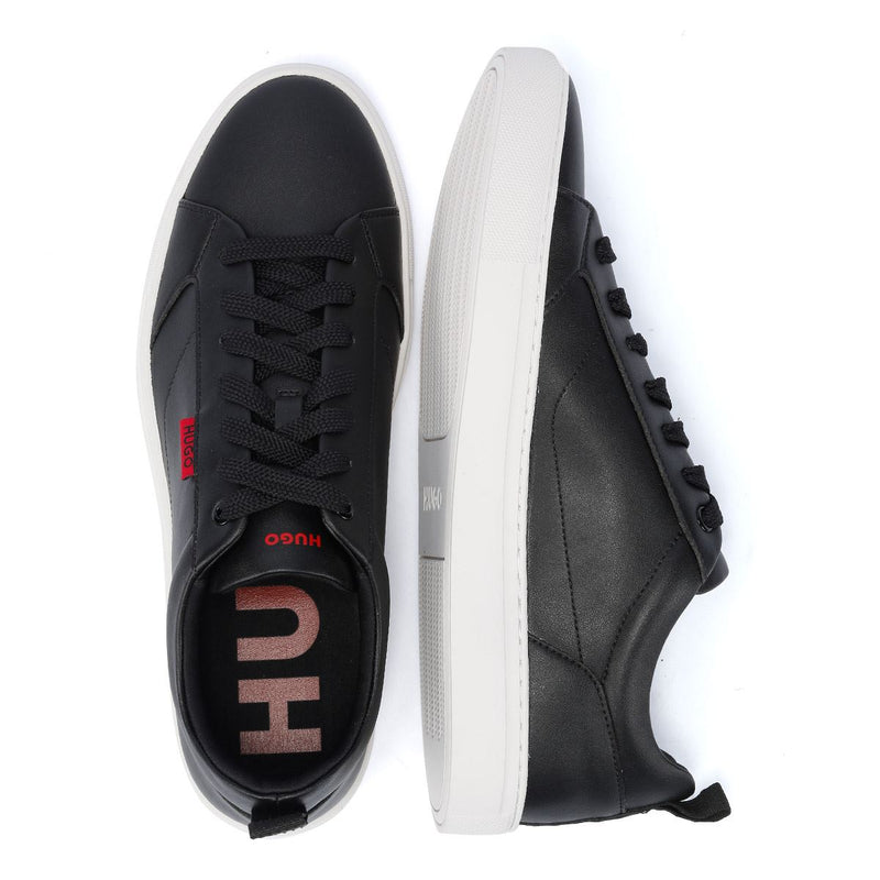 Hugo Morrie Tennis Heren Sneakers Van Imitatieleer In Zwart