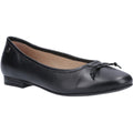 Hush Puppies Naomi Leren Zwarte Platte Schoenen Voor Dames