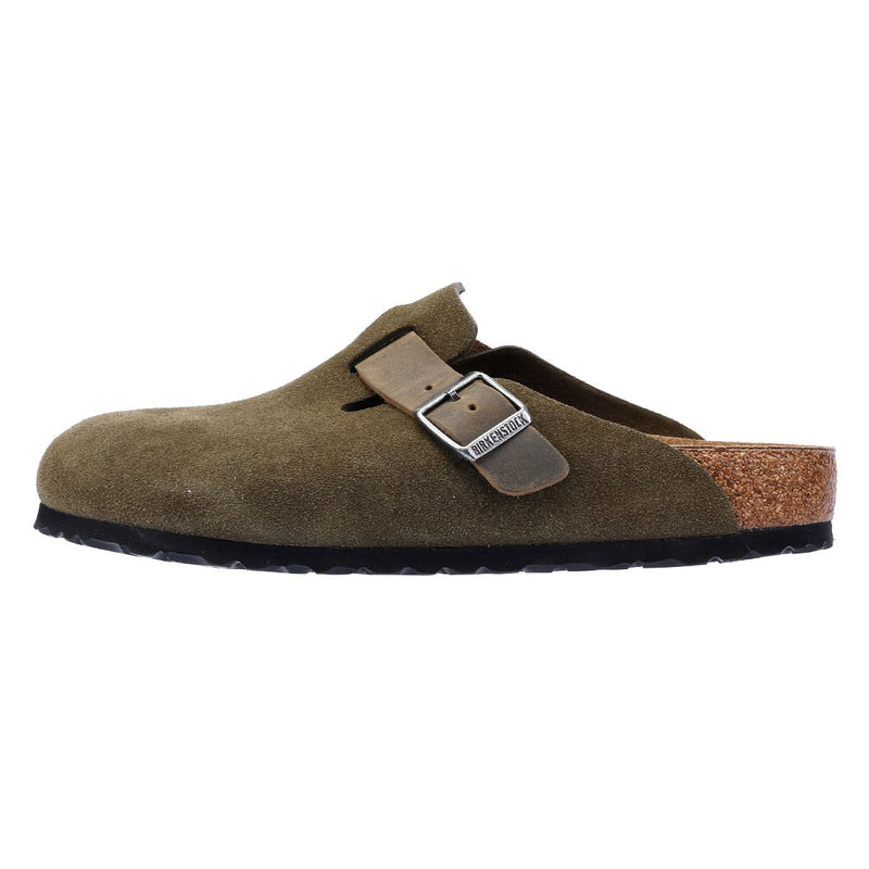 Birkenstock Boston Suede Groene Klompen