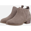 Hush Puppies Isobel Leren Damesschoenen In Taupekleurige Boots