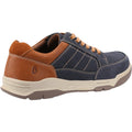 Hush Puppies Finley Leren Heren Marineblauwe Veterschoenen