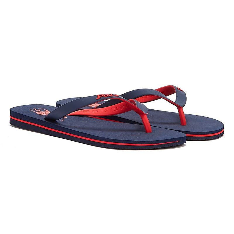 Ralph Lauren Bolt Newport Heren Navy/Rode Teenslippers