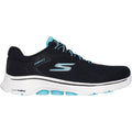 Skechers GO WALK 7 Cosmic Waves Polyester Damessneakers Zwart/Turkoois