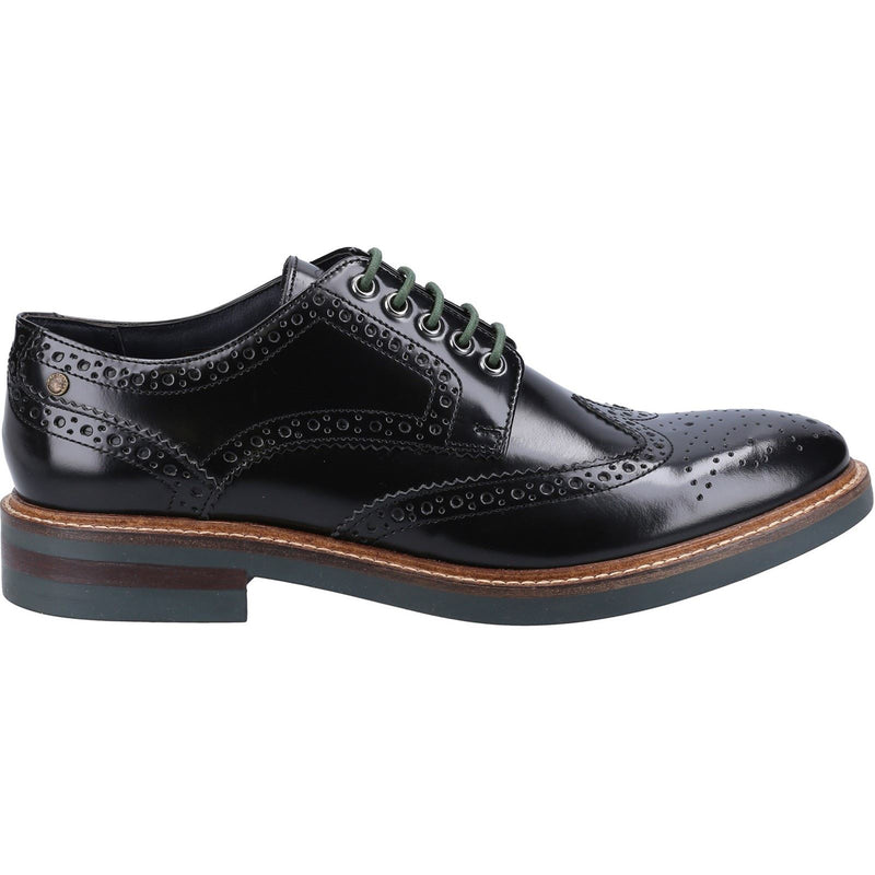 Base London Woburn Leren Heren Zwarte Brogues Schoenen