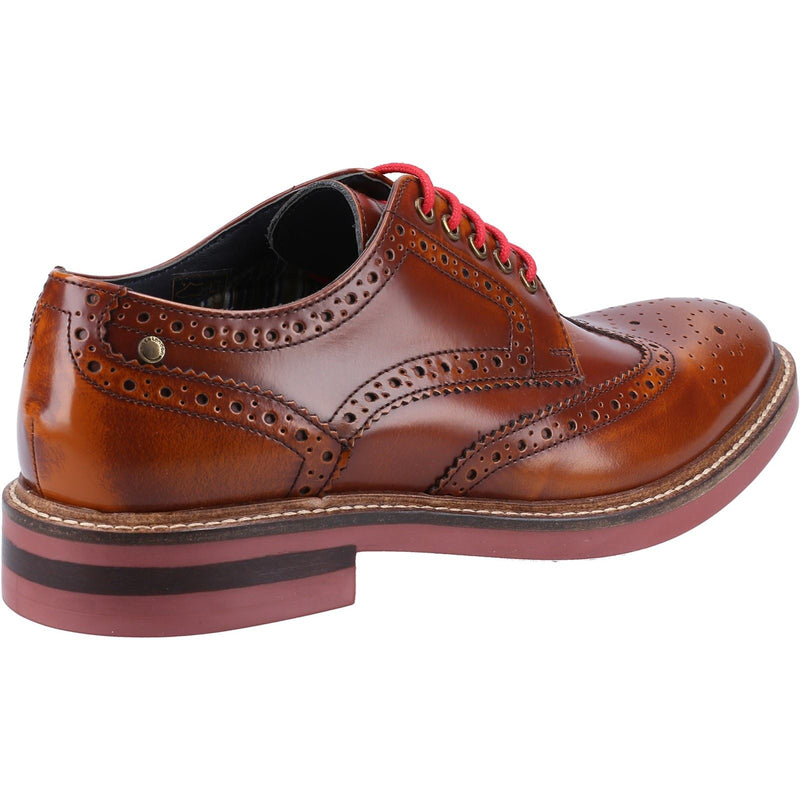 Base London Woburn Leren Heren Tan Brogues Schoenen