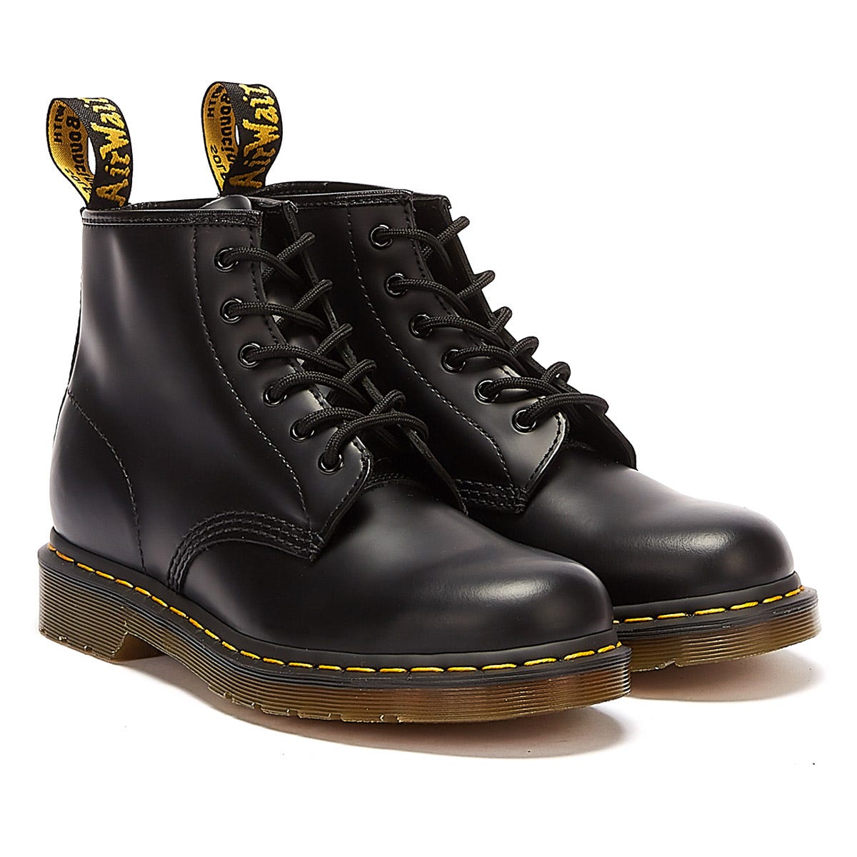 Dr. Martens 101 Gladleer Zwarte Laarzen