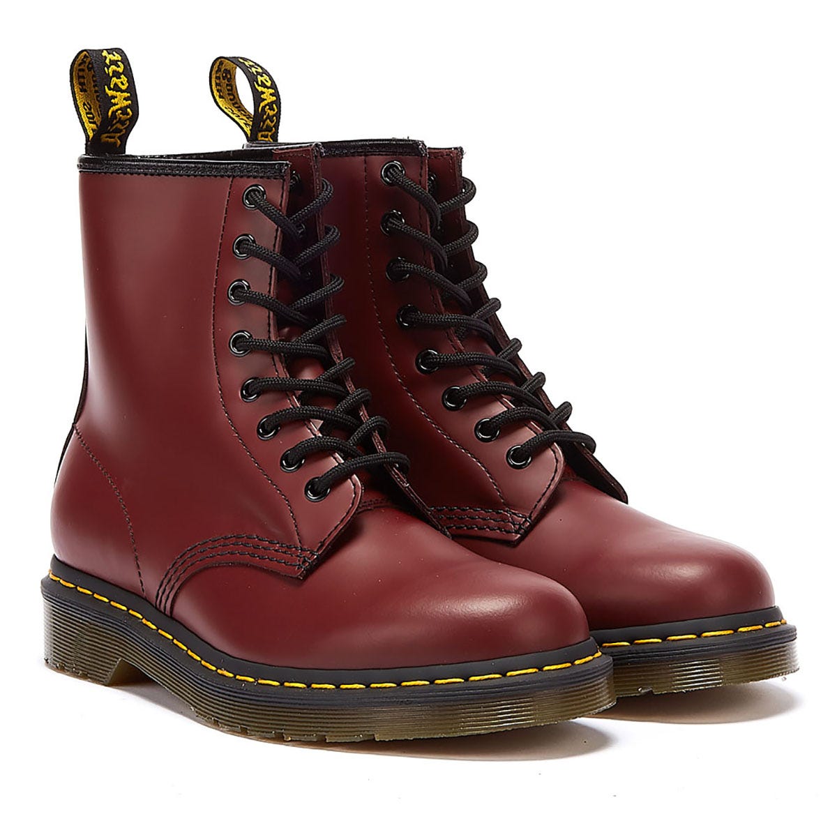 Dr. Martens 1460 gladde dameslaarzen kersenrood leer