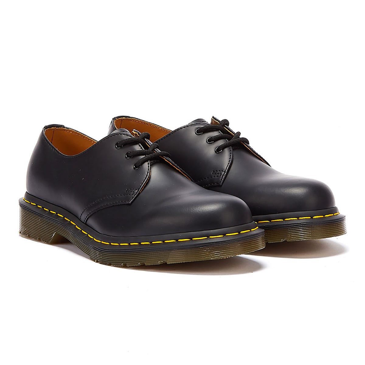 Dr. Martens 1461 Glad Leren Dames Zwarte Schoenen