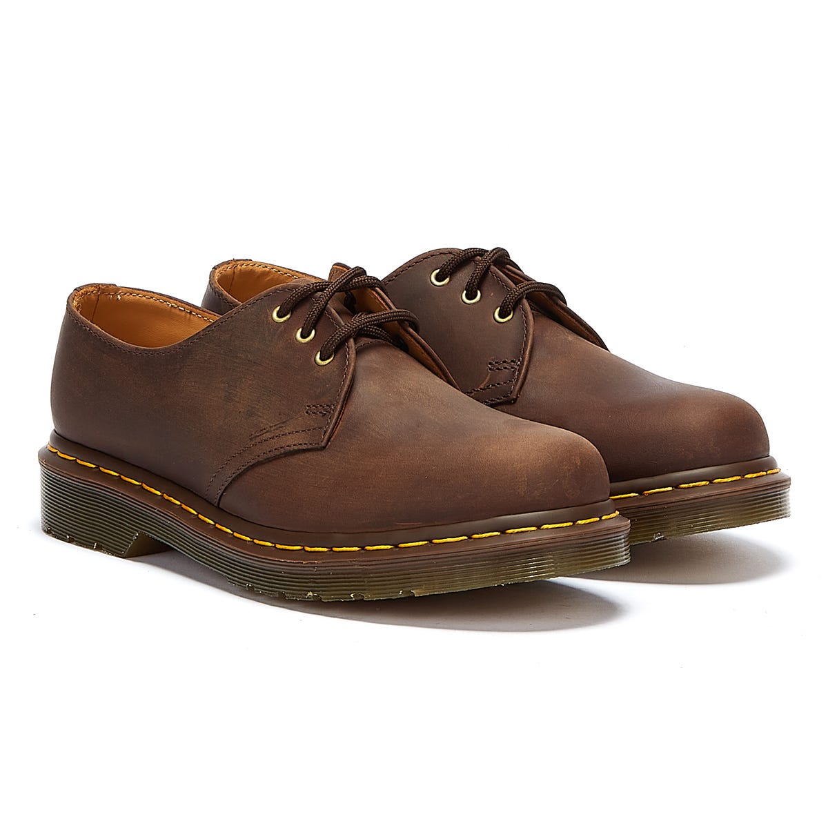 Dr. Martens 1461 Crazy Horse Dames Gaucho Bruin Leren Schoenen