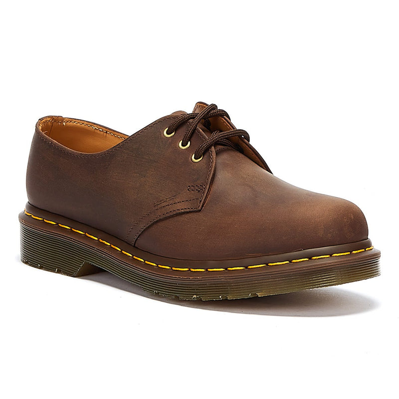 Dr. Martens 1461 Crazy Horse Dames Gaucho Bruin Leren Schoenen