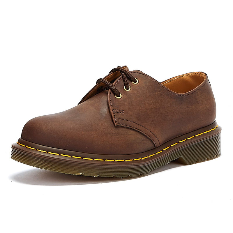 Dr. Martens 1461 Crazy Horse Dames Gaucho Bruin Leren Schoenen