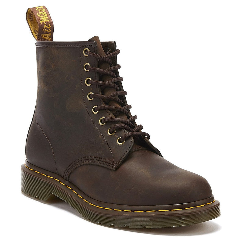 Dr. Martens 1460 Crazy Horse Dames Gaucho Bruin Leren Enkellaarsjes