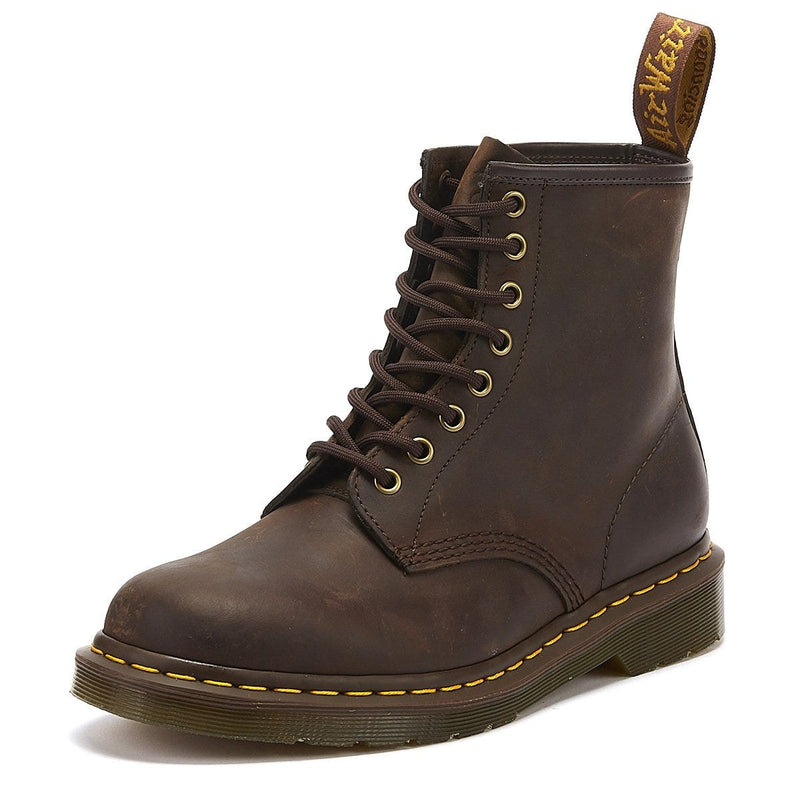 Dr. Martens 1460 Crazy Horse Dames Gaucho Bruin Leren Enkellaarsjes