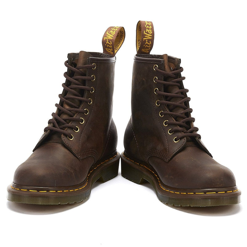 Dr. Martens 1460 Crazy Horse Dames Gaucho Bruin Leren Enkellaarsjes