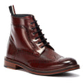 Ben Sherman Alfred Brogue Leren Herenlaarzen Rood