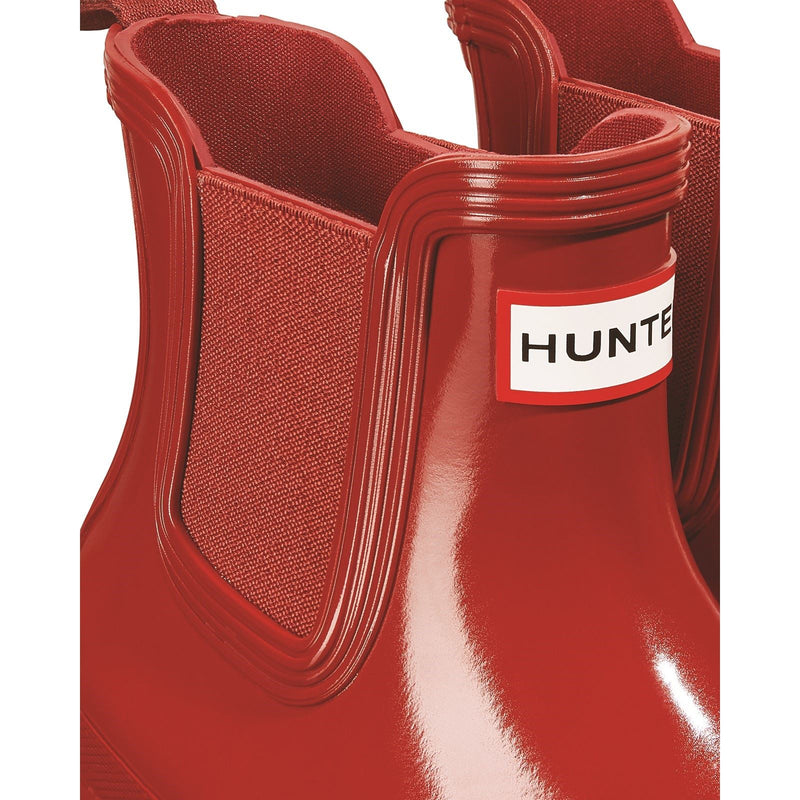 Hunter Original Chelsea Gloss Rubberen Rode Militaire Damesregenlaarzen