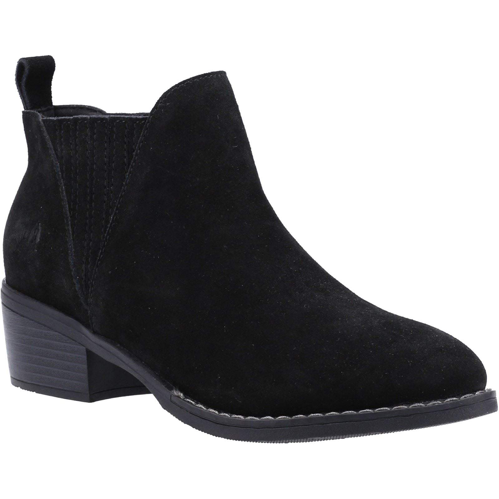 Hush Puppies Isobel Leren Dames Zwarte Laarzen
