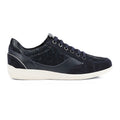 Geox Myria Suede Damessneakers In Marineblauw/Blauw