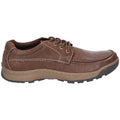 Hush Puppies Tucker Bruine Leren Veterschoenen Voor Heren