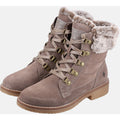 Hush Puppies Florence Leren Damesschoenen In Taupekleurige Boots