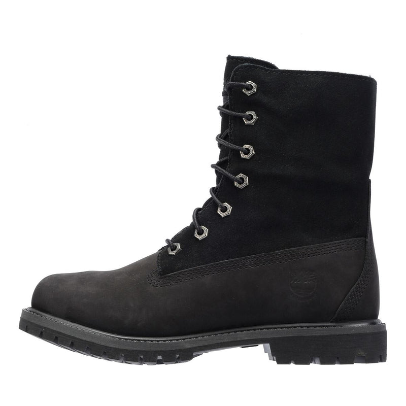 Timberland Warm Lined Waterproof Leren Dames Zwarte Laarzen