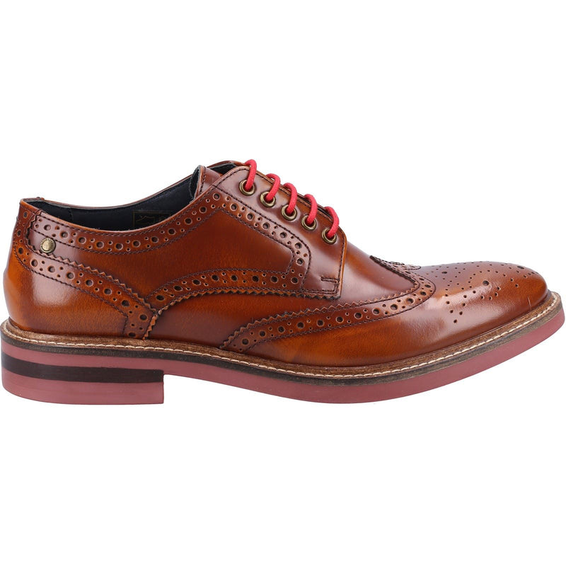 Base London Woburn Leren Heren Tan Brogues Schoenen