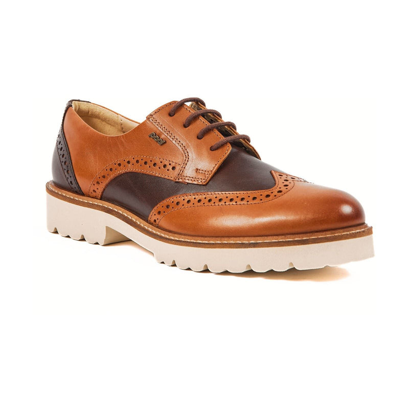 Pod Kortney Leren Dames Tan Multi-Brogues Schoenen