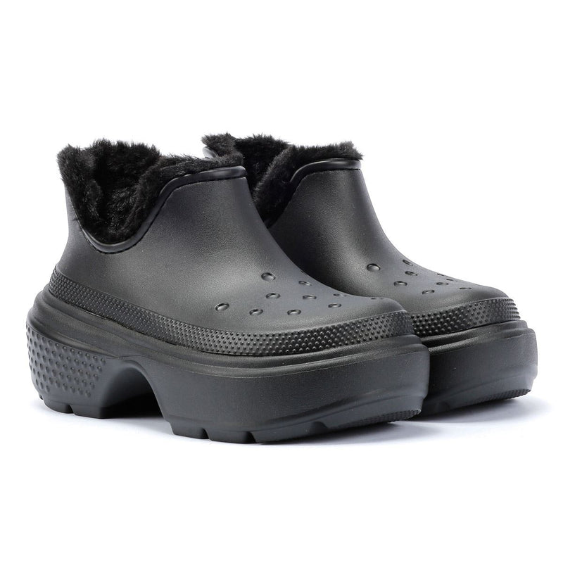 Crocs Stomp Lined Shorty Zwarte Dameslaarzen